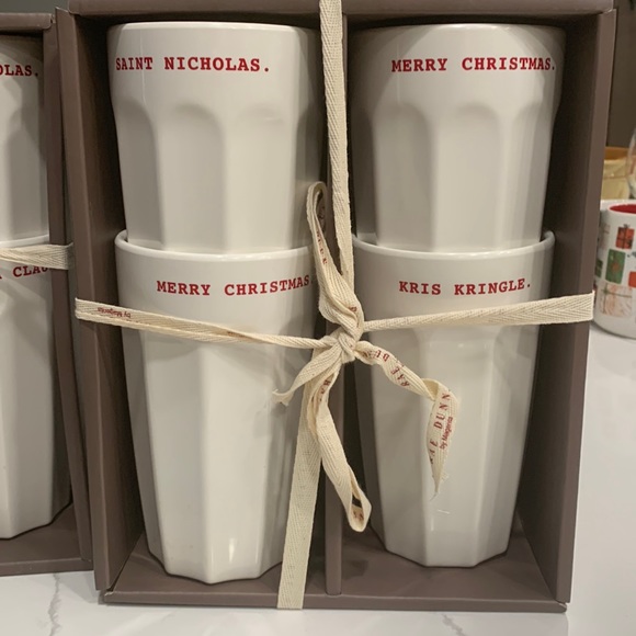 NWT Rae Dunn 3 sets of 4 melamine cups (12 total) 20oz dishwasher safe. - Picture 2 of 5